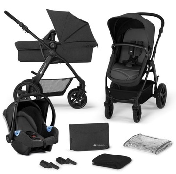 WÓZEK WIELOFUNKCYJNY 3W1 KINDERKRAFT MOOV CT BLACK W353/382/464