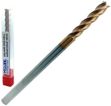FREZ WĘGLIKOWY VHM MTS fi 6mm 100L długi 55HRC 4P