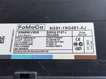 VOLVO XC70 2008 MODUL / ŘÍZENÍ SYSTÉMU STARTOVÁNÍ BEZ KLÍČKU