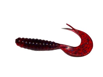 Manns Twister M-035 3cm Czerwony z Niebieskim Brokatem - 5szt.