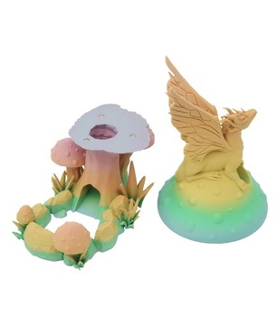 Дракон на поганке - башня из кубиков - FatesEnd Fey Dragon Dice Tower Pastel