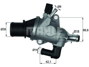 TERMOSTAT FIAT BARCHETTA 1.7 ALFA ROMEO GTV 2.0