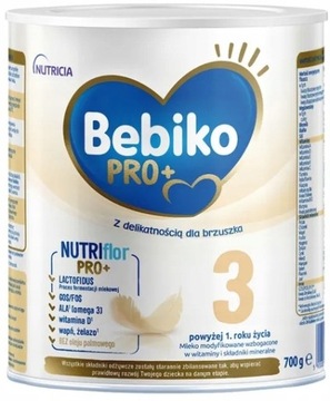 Bebiko Pro+ 3 Nutriflor Mleko Modyfikowane Powyżej 1 Roku Życia 700g