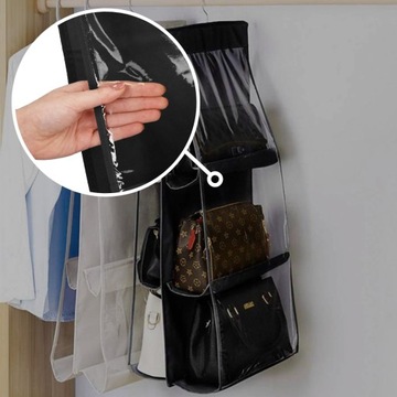 ORGANIZER WISZĄCY NA TOREBKI DO SZAFY wieszak