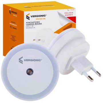 Lampka nocna do gniazdka kontaktu z czujnikiem zmierzchu dla dzieci LED