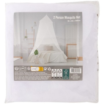 MOSKITIERA NAD ŁÓZKO 2os DUŻY BALDACHIM DO SYPIALNI NA OWADY KOMARY BIAŁA