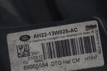 LAND ROVER DISCOVERY 4 - LR4 2010 PRAVÁ STRANA SVĚTLO PŘEDNÍ