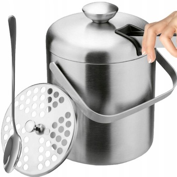 Ведро для льда с щипцами и ложкой Рухи