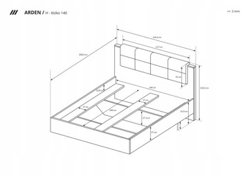 Спальня Arden Wardreobe 220 Столовые кровати для кровати 140 х 200