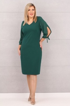 ЭЛЕГАНТНОЕ ПЛАТЬЕ С ШИФОНОВЫМИ РУКАВАМИ, ПОЛЬСКИЙ ПРОИЗВОДИТЕЛЬ