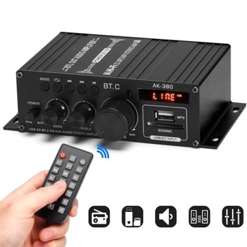 ЦИФРОВОЙ УСИЛИТЕЛЬ МОЩНОСТИ СТЕРЕОЗВУКА BT 5.0 800 Вт