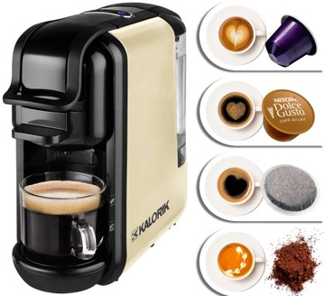 Ekspres kapsułkowy 19 bar kremowy UNIWERSALNY Nespresso Senseo Dolce Gusto