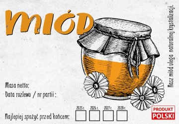 etykiety naklejki =10 sztuk 79x55 na Miód