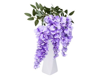 ИСКУССТВЕННАЯ ГЛИЦИНИЦИЯ ПУРПУРНАЯ XXL 100 см ДЕКОРАТИВНАЯ ВЕТКА ЦВЕТЫ ГЛИЦИНИЦИИ