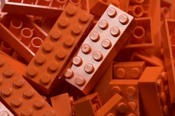Lego pomarańczowy klocek 2x6 2456 6szt