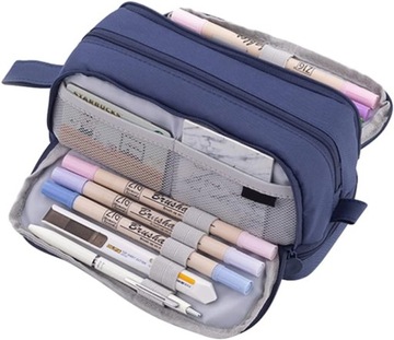 Piórnik szkolny saszetka czterokomorowy organizer duża pojemność (C051)