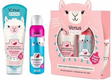 VENUS XOXO - ZESTAW - OWOCOWE ODŚWIEŻENIE - ŻEL POD PRYSZNIC + DEZODORANT