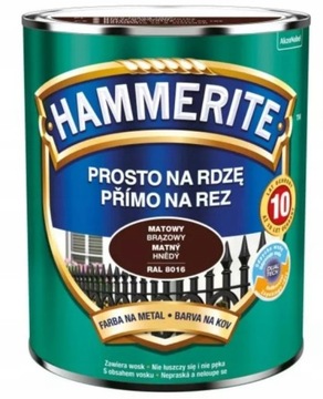 Hammerite Prosto na rdzę Brązowy Mat 0,7L RAL 8016