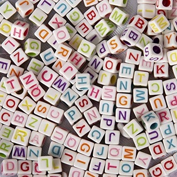 Набор букв для изготовления браслетов 1200 шт.