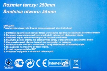 ПОЛОТНО WIDIOWA ДЛЯ ПИЛЫ ПО ДЕРЕВО WIDIOWA 250X30X40T