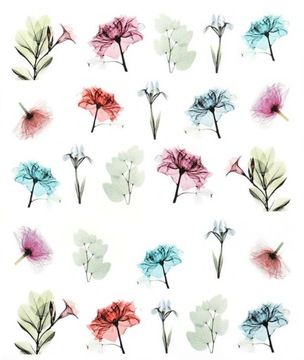 NAKLEJKI WODNE KWIATKI NR 39