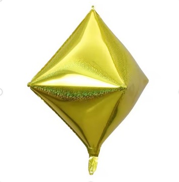 NOWOŚĆ BALON FOLIOWY ROMB 55 CM 4D ZŁOTY DUŻY GIRLANDA