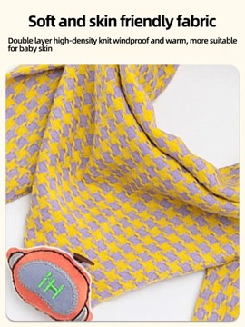 Детские шарфы для девочек, осенне-зимний теплый двойной хлопковый шарф для детей Ve