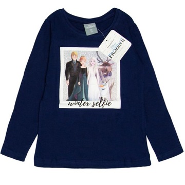 BLUZKA DŁUGI RĘKAW Frozen Kraina Lodu 116