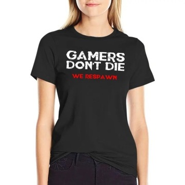 Gamers Don't Die vintage dress Unisex cotton T-Shirt Koszulka