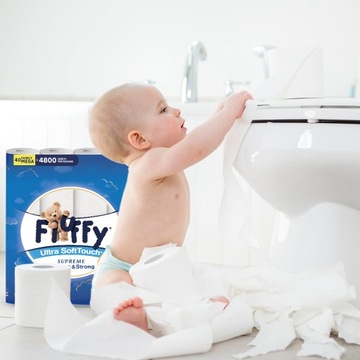 ПУШИСТАЯ ТУАЛЕТНАЯ БУМАГА 3 СЛОЯ 80 РОЛИКОВ ОЧЕНЬ ЭФФЕКТИВНОСТЬ