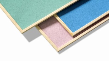 Пробковая доска, серая пробка, 60х40см, деревянная рама