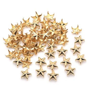 KALASO 100Pcs Star Punk Nailhead Rivets Spikes Leathercraft Shoes Bags