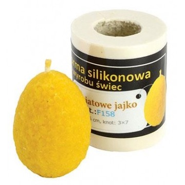 Forma silikonowa do świec- Kwiatowe jajko małe