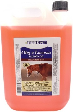 Olej z łososia DLA KONI OMEGA 3 6 DEER PET 5L