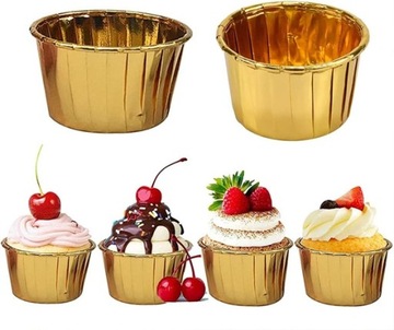 ЗОЛОТЫЕ ЧАШКИ ДЛЯ МАФИНОВ, ФОРМЫ ДЛЯ МАФИНОВ, ФОРМЫ ДЛЯ МАФИНОВ, 20 шт.