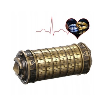 КОМБИНИРОВАННЫЙ ЗАМОК ДА ВИНЧИ МИНИ-КРИПТЕКС С КОДОМ ПОДАРОК