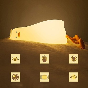 НОЧНАЯ ЛАМПА «УТКА» ДЛЯ ВАШЕГО СТОЛА, БЕСПРОВОДНАЯ, С РЕГУЛИРОВКОЙ РЕГУЛИРОВКИ, 1200 мАч, 5 В, USB, 21 СМ