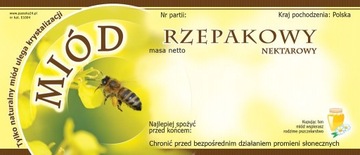 Etykiety na miód rzepakowy (100szt) - E1004