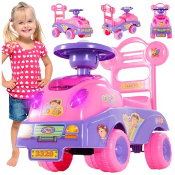 RIDE ON PUSH CAR автомобиль Беговел 4 колеса Звуковой сигнал Мелодии Свет