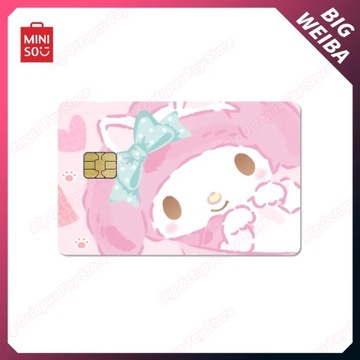 Нежная розовая наклейка для дебетовых кредитных карт Miniso Sanrio