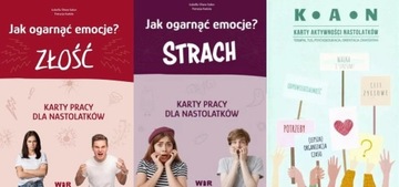 Jak ogarnąć emocje? Złość + Strach Karty+KAN - Karty Aktywności Nastolatków