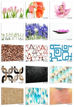 Панель из закаленного стекла 90х70 Брызги воды + КЛЕЙ