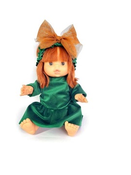 Ubranka dla lalki Miniland 32-38 cm Komplet sukienka+majtki+opaska velvet