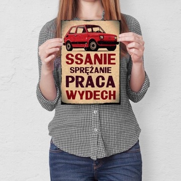 BLACHA METALOWA IDEALNY PREZENT FIAT MALUCH OZDOBA
