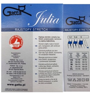 Gatta Rajstopy Julia stretch 15 DEN Daino rozmiar 5-XL