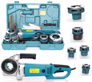 Электрический труборез 2300 Вт + набор 6 матриц в чемодане