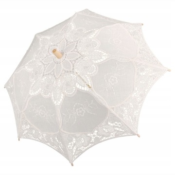 KORONKOWY HAFTOWANY PARASOL PRZECIWSŁONECZNY61CM
