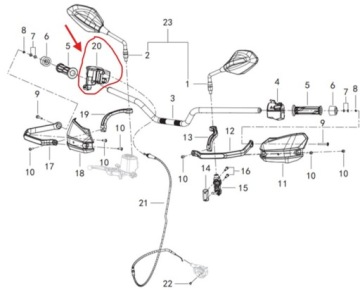 ПРАВЫЙ РЫЧАГ ROLLGAS ROLGAZ QUAD QJMOTOR QJ MOTOR SFA 1000