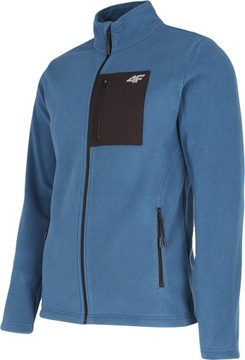 4F POLAR BLUZA NIEBIESKA LOGO FLUO M227 r. XL