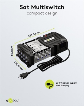 Мультисвитч спутниковое ТВ радио 9 входов 8 выходов